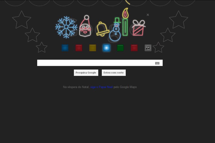 Doodle de Natal é mais uma das divertidas animações criadas pelo Google / Reprodução