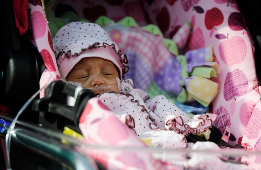 Melinda ficou internada por cinco meses até receber alta / Kevork Djanezian/Getty Images/AFP