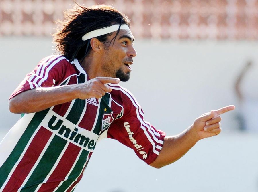 Araújo comemora gol do Flu em Moça Bonita / Dhavid Normando/Photocamera