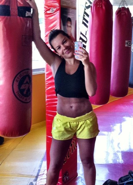 Fernanda Souza após treino de Muay Thai / Divulgação/Twitter