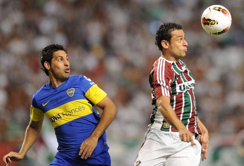 Fred durante o jogo do Fluminense contra o Boca Juniors no Engenhão / Vanderlei Almeida/AFP