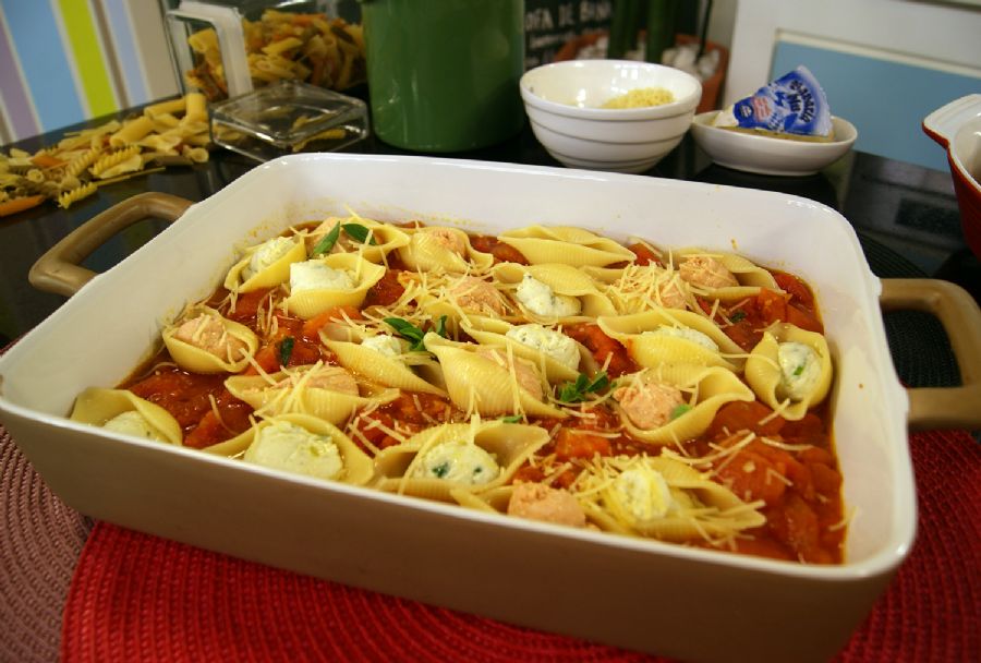 Conchiglione Recheado com Patê de Presunto e Queijo | Band Receitas