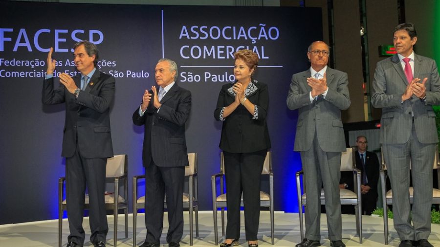 Dilma durante a posse do presidente Rogério Amato e das diretorias da Facesp / Roberto Stuckert Filho/PR