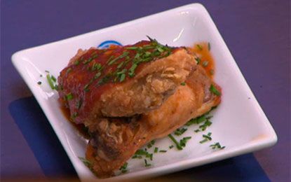 Asinha de frango com molho barbecue | Band Receitas