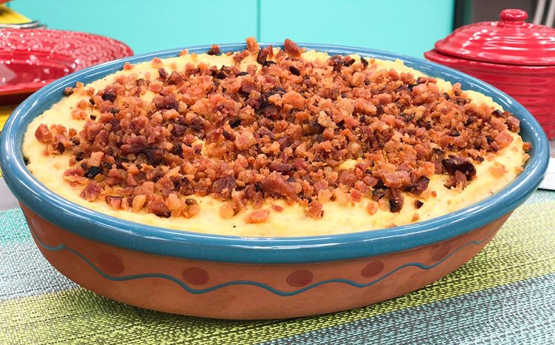 Purê de banana com bacon | Band Receitas