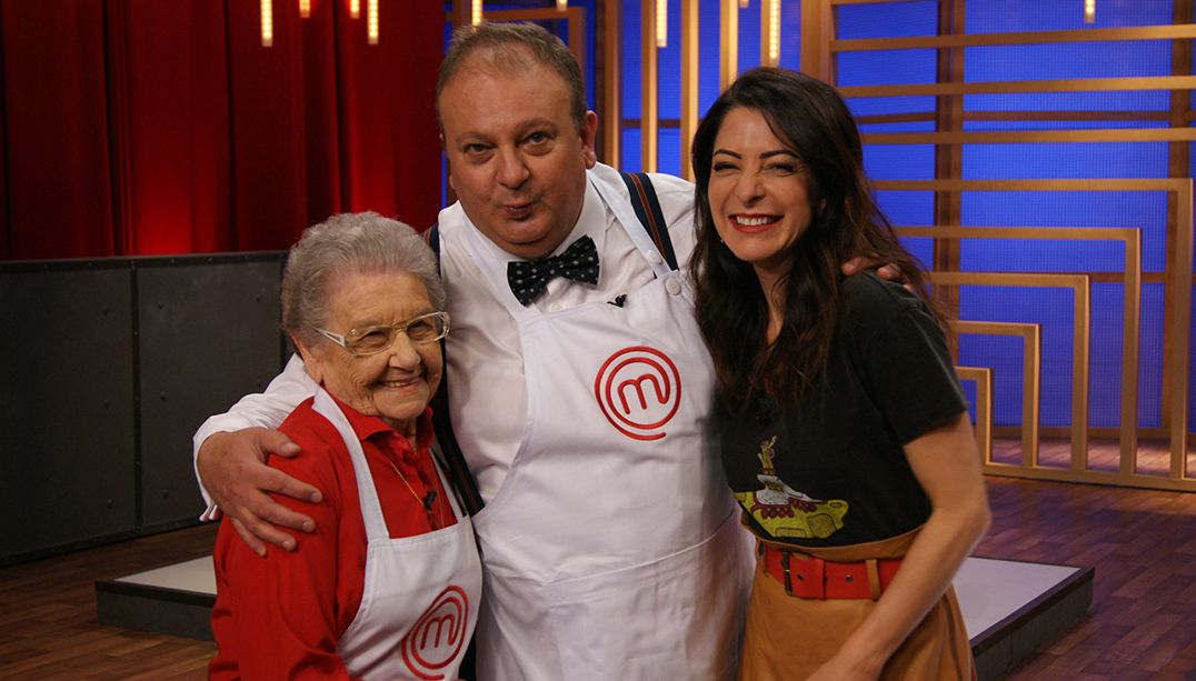 Palmirinha, Erick Jacquin e Ana Paula Padrão em programa especial Vinícius de Melo/Band