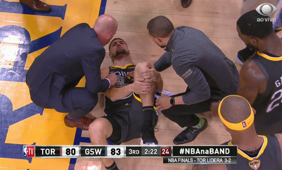 Warriors revelam que Klay Thompson sofreu ruptura de ligamento do joelho esquerdo