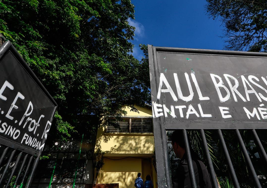 A Escola Estadual Raul Brasil, em Suzano, na região metropolitana de São Paulo. A escola passa por obras  WERTHER SANTANA/ESTADÃ’O CONTEÃáDO