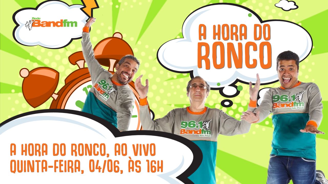 A Hora do Ronco faz live nesta quinta-feira, 04, no YouTube