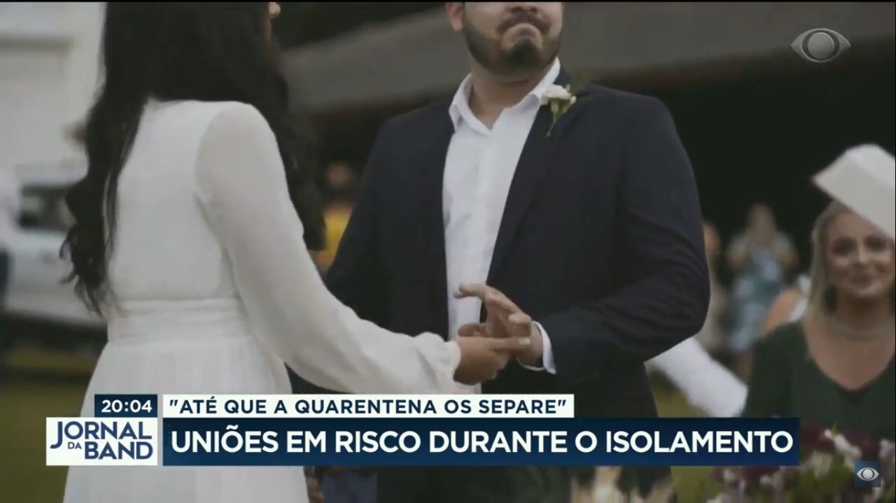 Cresce o número de divórcios durante a pandemia Reprodução/Jornal da Band