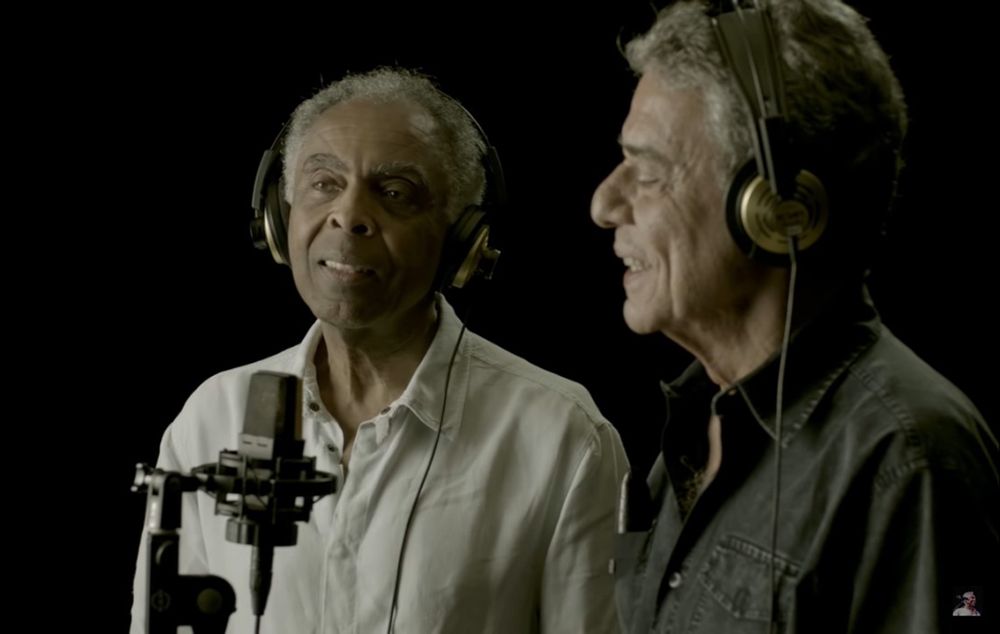 Gilberto Gil e Chico Buarque relançam "Copo Vazio"