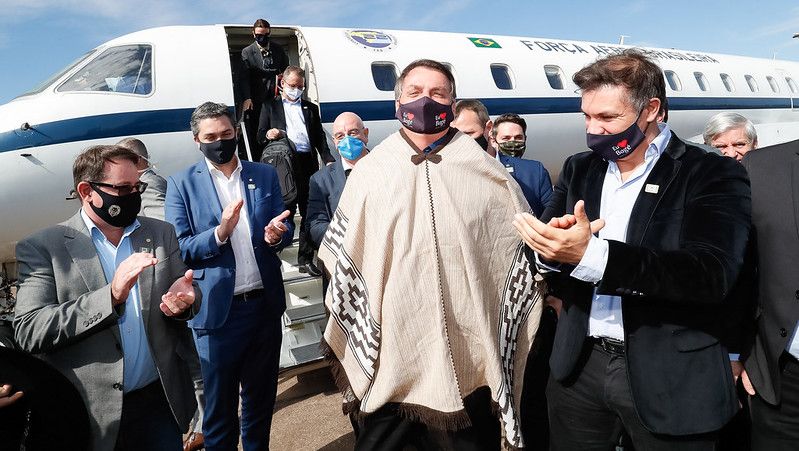 Bolsonaro desembarca no Aeroporto Comandante Gustavo Kraemer Alan Santos/PR